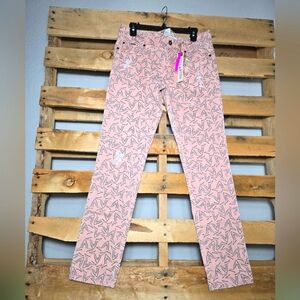 NWT 🦈 Billabong shark denim jeans Size:11 Color:Baby Pink